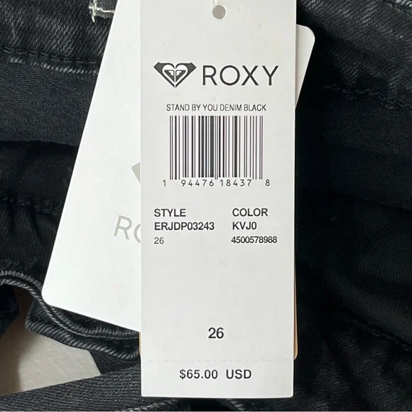 ROXY NWT COOL MEMORY BLACK SKINNY JEANS 26 - Picture 7 of 15